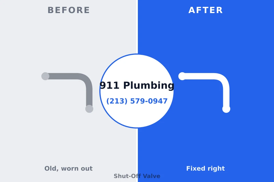 Before and after: plumbing repair Town and Country, WA